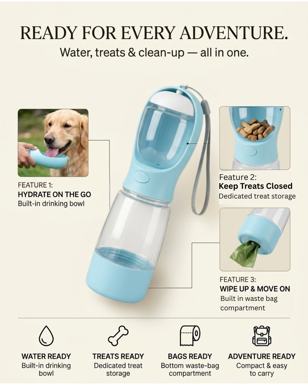 TrailPets™ On The Go Bottle